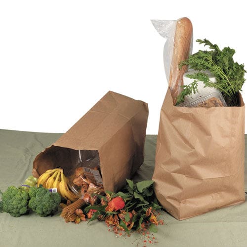 General Grocery Paper Bags #12 7.06 X 4.5 X 13.75 Kraft 500 Bags - Food Service - General