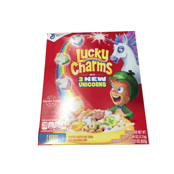 General Mills Lucky Charms Cereal with Marshmallows, 46 oz. - ShelHealth.Com