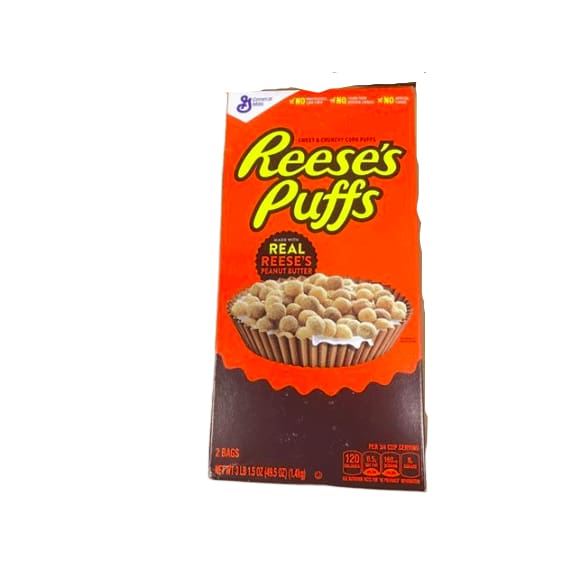 General Mills Reeses Peanut butter Puffs, 49.5 Ounce - ShelHealth.Com