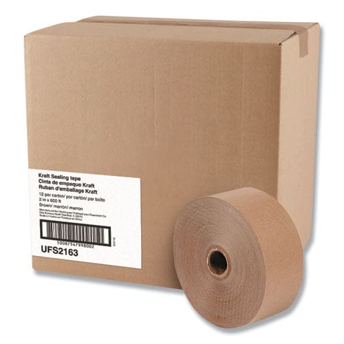 General Supply Gummed Kraft Sealing Tape 3 Core 2 X 600 Ft Brown 12/carton - Office - General Supply
