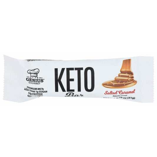 GENIUS GOURMET Grocery > Nutritional Bars GENIUS GOURMET: Salted Caramel Keto Bar, 1.09 oz