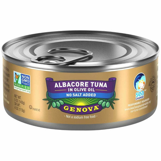 GENOVA Genova Albacore Tuna Olive Oil No Salt Added, 5 Oz
