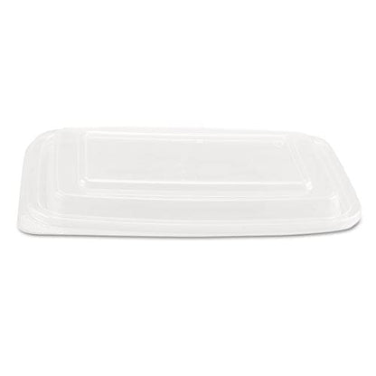 Genpak Microwave Safe Container Lid Fits 24-32 Oz Rectangular Clear Plastic 75/bag 4 Bags/carton - Food Service - Genpak®