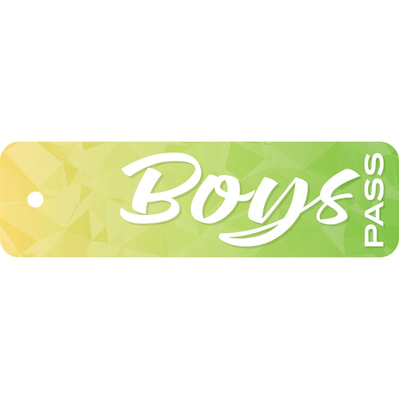 Geo Abstract Boys Pass Styrene (Pack of 10) - Hall Passes - Top Notch Teacher Products