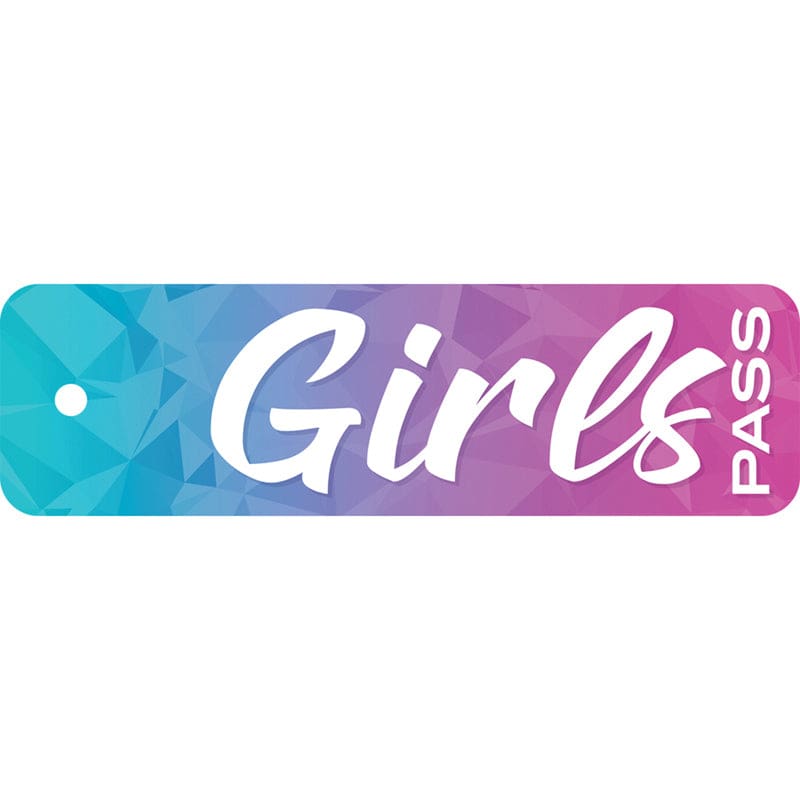 Geo Abstract Girls Pass Styrene (Pack of 10) - Hall Passes - Top Notch Teacher Products