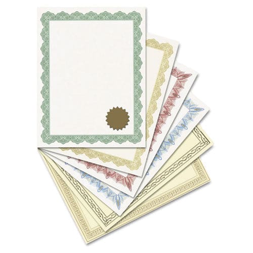 Geographics Award Certificates With Gold Seals 8.5 X 11 Unique Blue With White Border 25/pack - Office - Geographics®