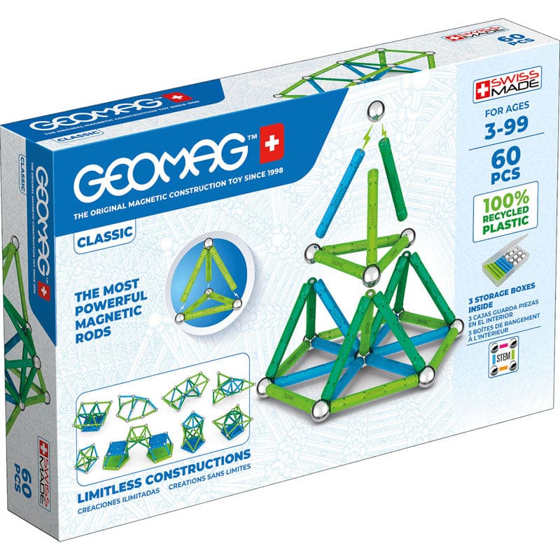 Geomag Green Line Colors 60 Pieces - Blocks & Construction Play - Geomagworld Usa Inc