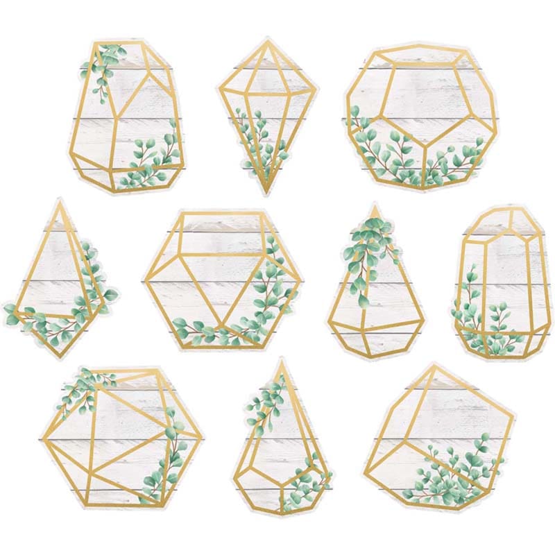 Geometric Terrariums Accents Eucalyptus (Pack of 8) - Accents - Teacher Created Resources