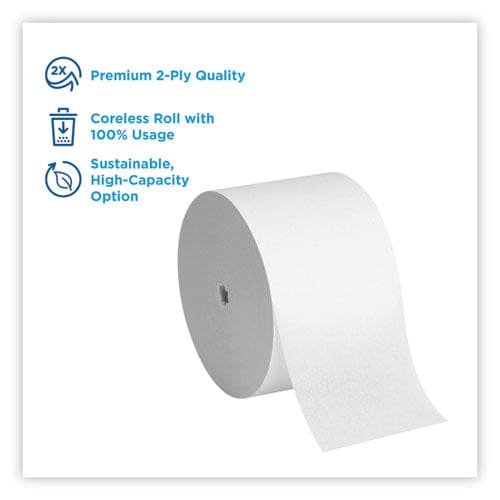 Georgia Pacific Professional Angel Soft Ps Compact Coreless Bath Tissue Septic Safe 2-ply White 750 Sheets/roll 12 Rolls/carton - Janitorial
