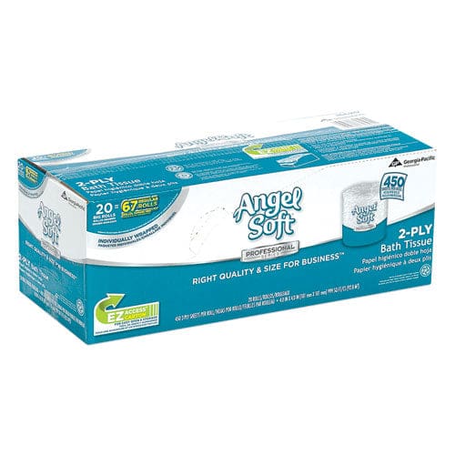 Georgia Pacific Professional Angel Soft Ps Premium Bathroom Tissue Septic Safe 2-ply White 450 Sheets/roll 20 Rolls/carton - Janitorial &