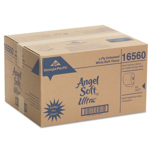 Georgia Pacific Professional Angel Soft Ps Ultra 2-ply Premium Bathroom Tissue Septic Safe White 400 Sheets/roll 60/carton - Janitorial &