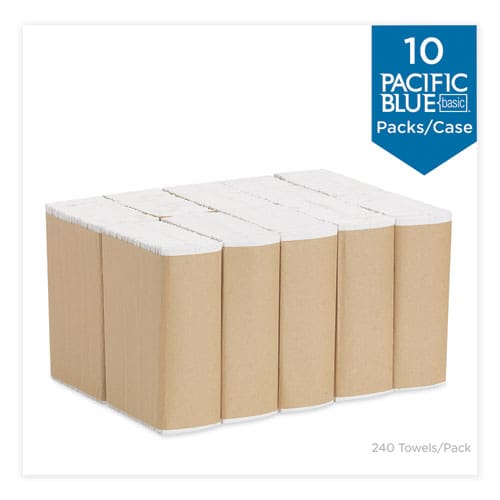 Georgia Pacific Professional Pacific Blue Basic C-fold Paper Towels 10.1 X 13.2 White 240/pack 10 Packs/carton - Janitorial & Sanitation -