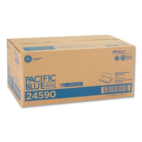 Georgia Pacific Professional Pacific Blue Basic M-fold Paper Towels 9.2 X 9.4 White 250/pack 16 Packs/carton - Janitorial & Sanitation -