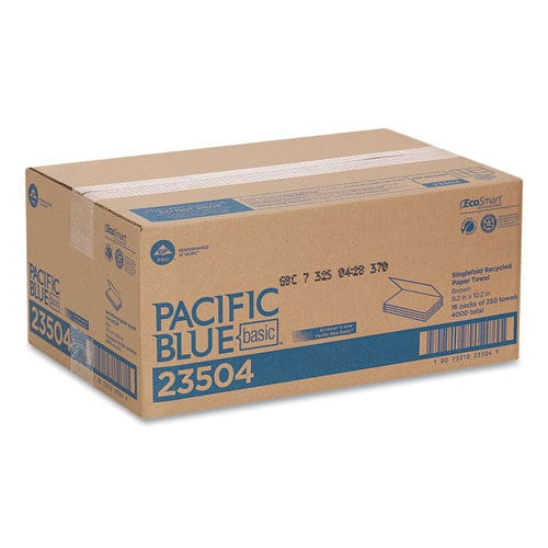 Georgia Pacific Professional Pacific Blue Basic S-fold Paper Towels 10.25 X 9.25 Brown 250/pack 16 Packs/carton - Janitorial & Sanitation -