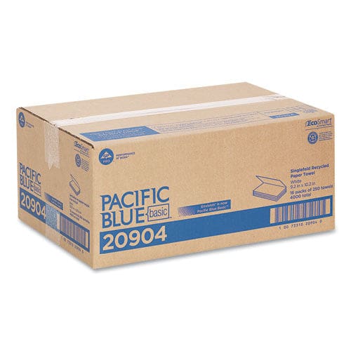 Georgia Pacific Professional Pacific Blue Basic S-fold Paper Towels 10.25 X 9.25 White 250/pack 16 Packs/carton - Janitorial & Sanitation -