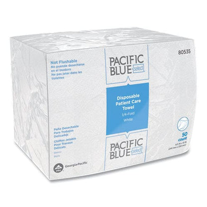 Georgia Pacific Professional Pacific Blue Select Disposable Patient Care Washcloths 9.5 X 13 White 50/pack 20 Packs/carton - Janitorial &