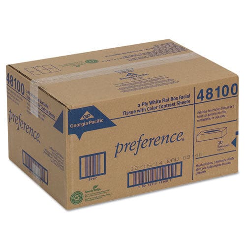 Georgia Pacific Professional Pacific Blue Select Facial Tissue 2-ply White Flat Box 100 Sheets/box 30 Boxes/carton - Janitorial & Sanitation