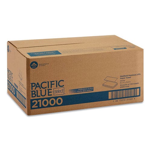 Georgia Pacific Professional Blue Select Multi-fold 2 Ply Paper Towel 9.2 X 9.4 White 125/pack 16 Packs/carton - Janitorial & Sanitation -
