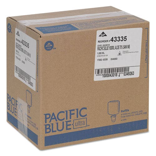 Georgia Pacific Professional Pacific Blue Ultra Foam Hand Sanitizer Refill For Manual Dispensers 1,000 Ml Fragrance-free 4/carton -