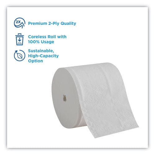 Georgia Pacific Professional Compact Coreless Bath Tissue Septic Safe 2-ply White 750 Sheets/roll 36/carton - Janitorial & Sanitation -