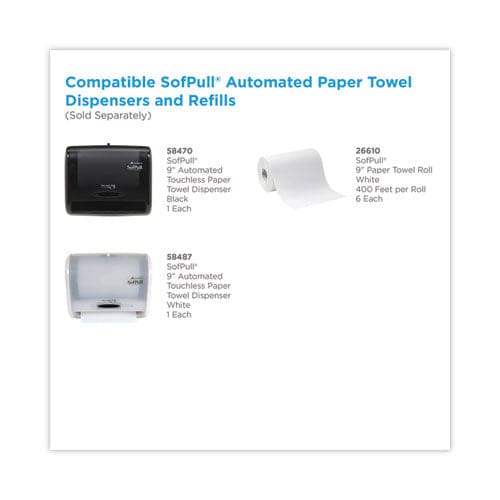 Georgia Pacific Professional Hardwound Paper Towel Roll Nonperforated 9 X 400 Ft White 6 Rolls/carton - Janitorial & Sanitation - Georgia