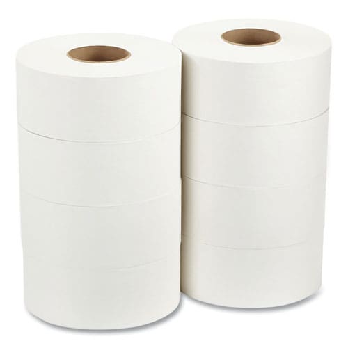 Georgia Pacific Professional Jumbo Jr. Bathroom Tissue Roll Septic Safe 2-ply White 3.5 X 1,000 Ft 8 Rolls/carton - Janitorial & Sanitation
