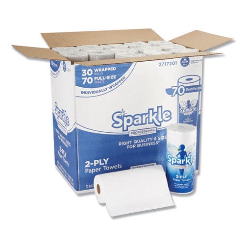 Georgia Pacific Professional Sparkle Ps Premium Perforated Paper Kitchen Towel Roll 2-ply 11 X 8.8 White 70 Sheets 30 Rolls/carton - School