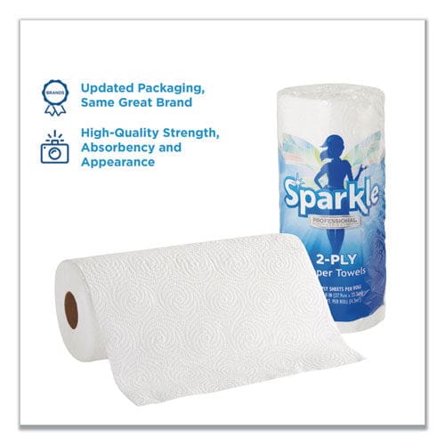 Georgia Pacific Professional Sparkle Ps Premium Perforated Paper Kitchen Towel Roll 2-ply 11 X 8.8 White 70 Sheets 30 Rolls/carton - School