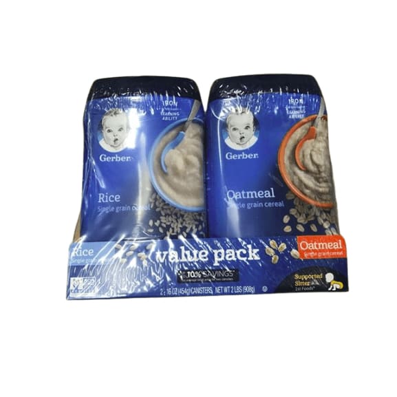 Gerber Rice/Oatmeal Cereal Twin Pack (32 Oz.) - ShelHealth.Com