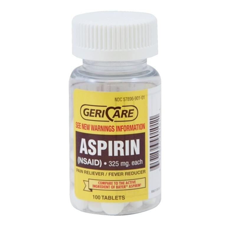 GeriCare Aspirin 5Gr 325Mg Bt100 Box of 100 (Pack of 6) - Over the Counter >> Pain Relief - GeriCare