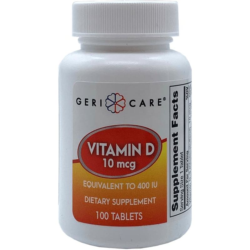 GeriCare Vitamin D Tab 400Iu Bt100 Box of 100 (Pack of 6) - Over the Counter >> Vitamins and Minerals - GeriCare
