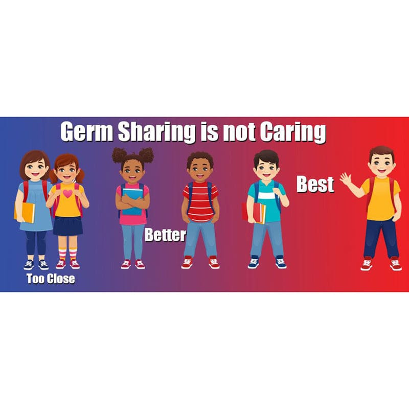 Germ Sharing Is Not Caring Floor Stickers 5Pk - First Aid/Safety - Flipside