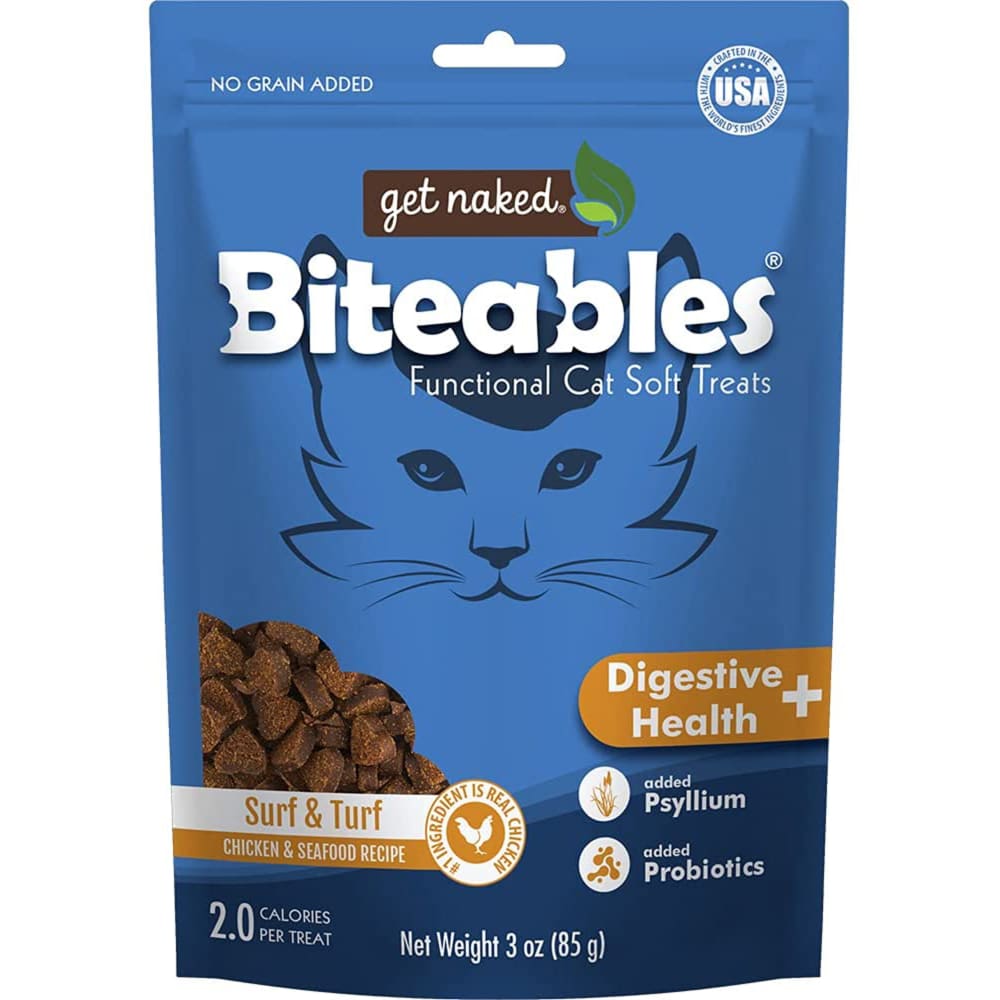 Get Naked Biteables Digestive Health PLUS Functional Cat Soft Treats 3oz. - Pet Supplies - Get Naked