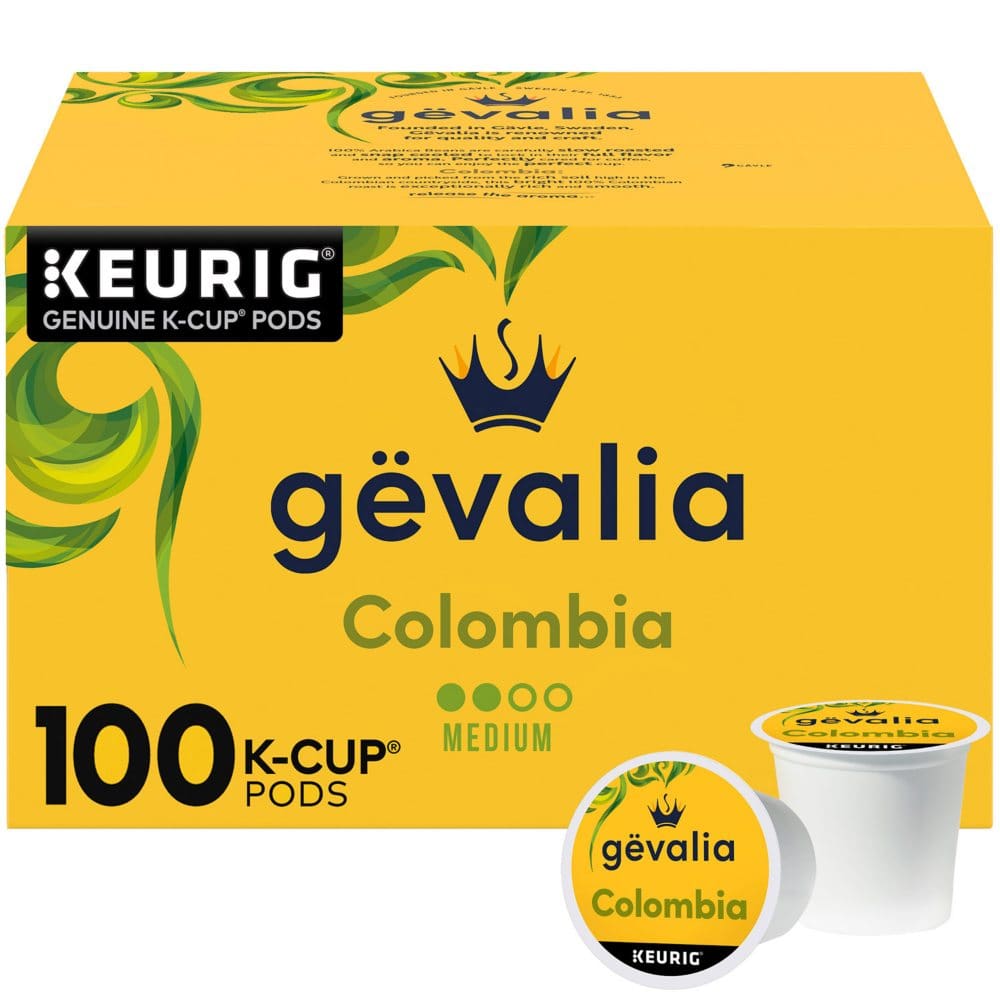 Gevalia Colombia Medium Roast K-Cup Coffee Pods (100 ct.) - Coffee Tea & Cocoa - Gevalia Colombia