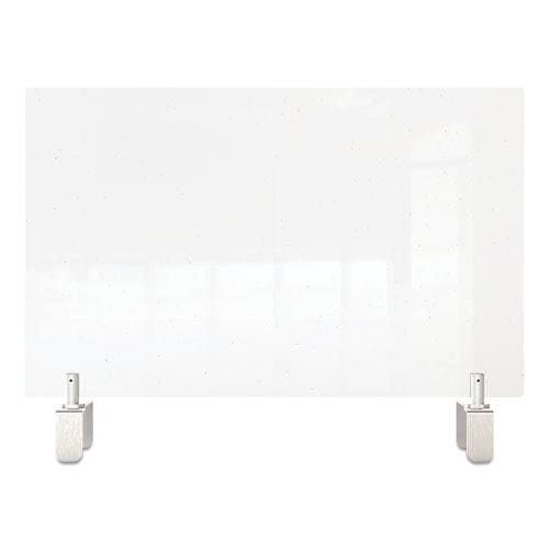 Ghent Clear Partition Extender With Attached Clamp 36 X 3.88 X 18 Thermoplastic Sheeting - Furniture - Ghent