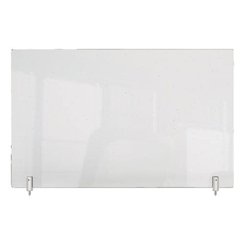 Ghent Clear Partition Extender With Attached Clamp 36 X 3.88 X 18 Thermoplastic Sheeting - Furniture - Ghent