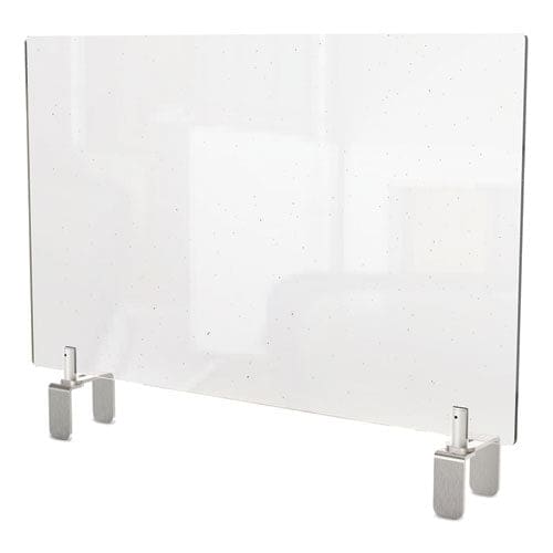 Ghent Clear Partition Extender With Attached Clamp 36 X 3.88 X 24 Thermoplastic Sheeting - Furniture - Ghent