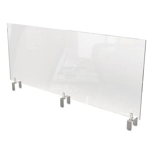 Ghent Clear Partition Extender With Attached Clamp 36 X 3.88 X 30 Thermoplastic Sheeting - Furniture - Ghent
