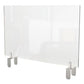 Ghent Clear Partition Extender With Attached Clamp 36 X 3.88 X 30 Thermoplastic Sheeting - Furniture - Ghent