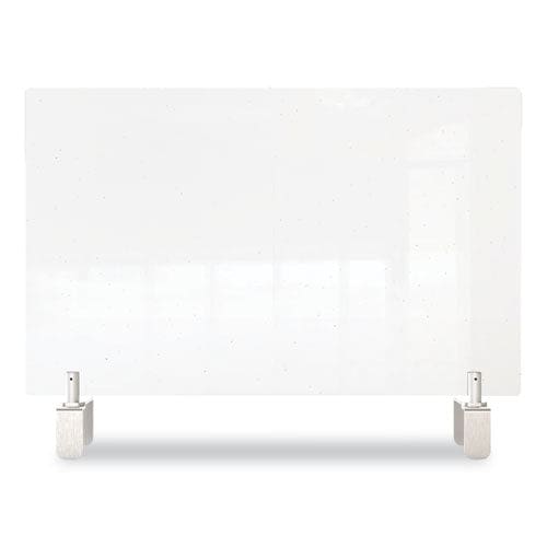 Ghent Clear Partition Extender With Attached Clamp 42 X 3.88 X 18 Thermoplastic Sheeting - Furniture - Ghent