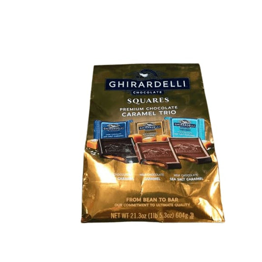 Ghirardelli Caramel Trio Chocolate Squares Premium Chocolate Assortment ( 21.3 Oz) - ShelHealth.Com