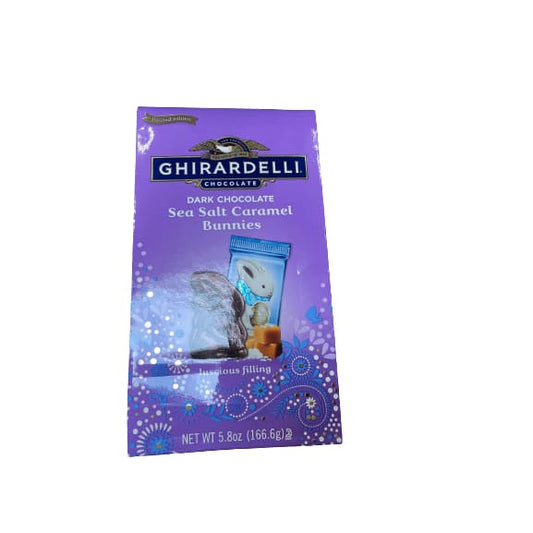 GHIRARDELLI GHIRARDELLI Dark Chocolate Sea Salt Caramel Bunnies, Bunny Shaped Chocolate with Caramel, 5.8 OZ