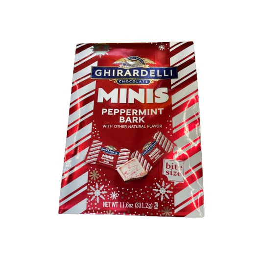 GHIRARDELLI Peppermint Bark Chocolate Minis 11.6 OZ Bag - GHIRARDELLI