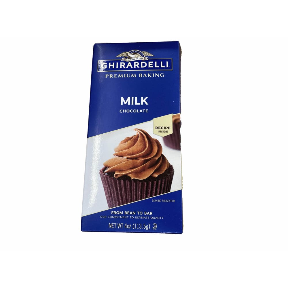 GHIRARDELLI Premium Milk Chocolate Baking Bar, 4 OZ Bar ShelHealth