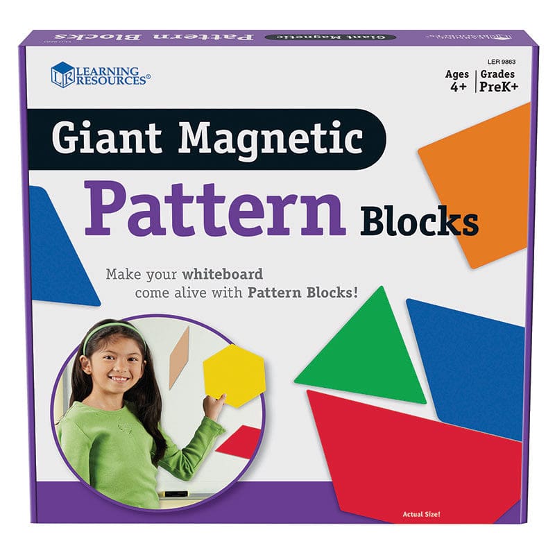 Giant Magnetic Pattern Blocks Set Of 47 - Patterning - Learning Resources