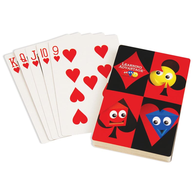 Giant Playing Cards 4.25 X 7.75In (Pack of 3) - Card Games - Learning Advantage