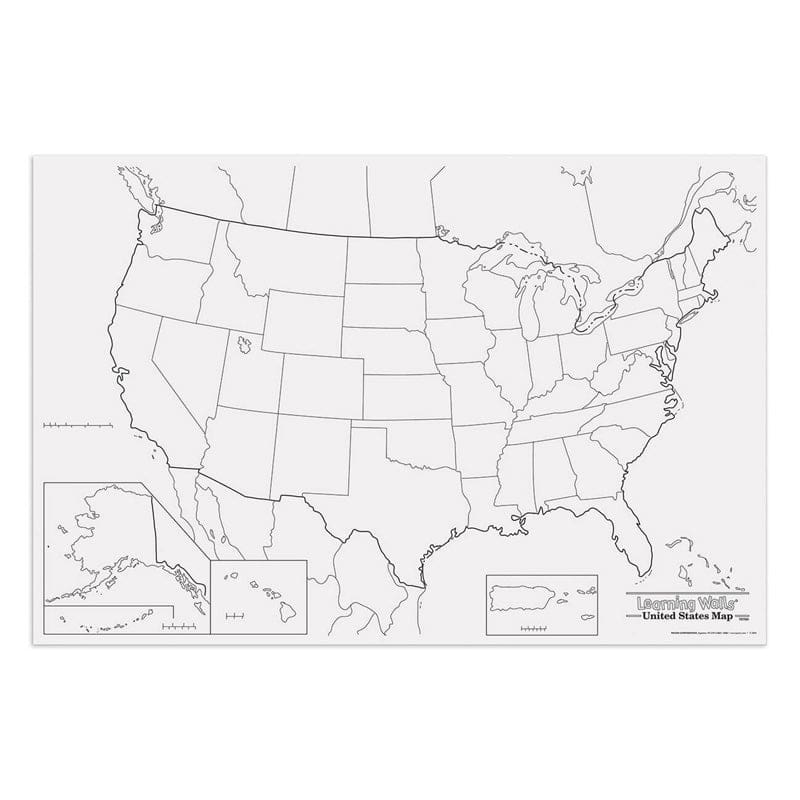 Giant Us Map 48In X 72In - Maps & Map Skills - Dixon Ticonderoga Co - Pacon