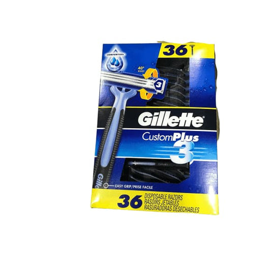 Gillette CustomPlus 3 Disposable Razors 36ct. - ShelHealth.Com