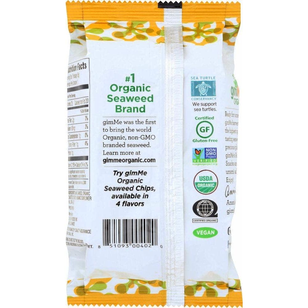 Gimme Snacks Gimme Organic Roasted Seaweed Snacks Sesame, 0.17 oz