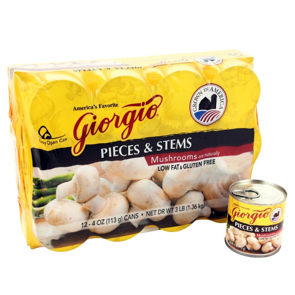 Giorgio Mushroom Pieces and Stems (4 oz. 12 ct.) - Canned Foods & Goods - Giorgio Mushroom